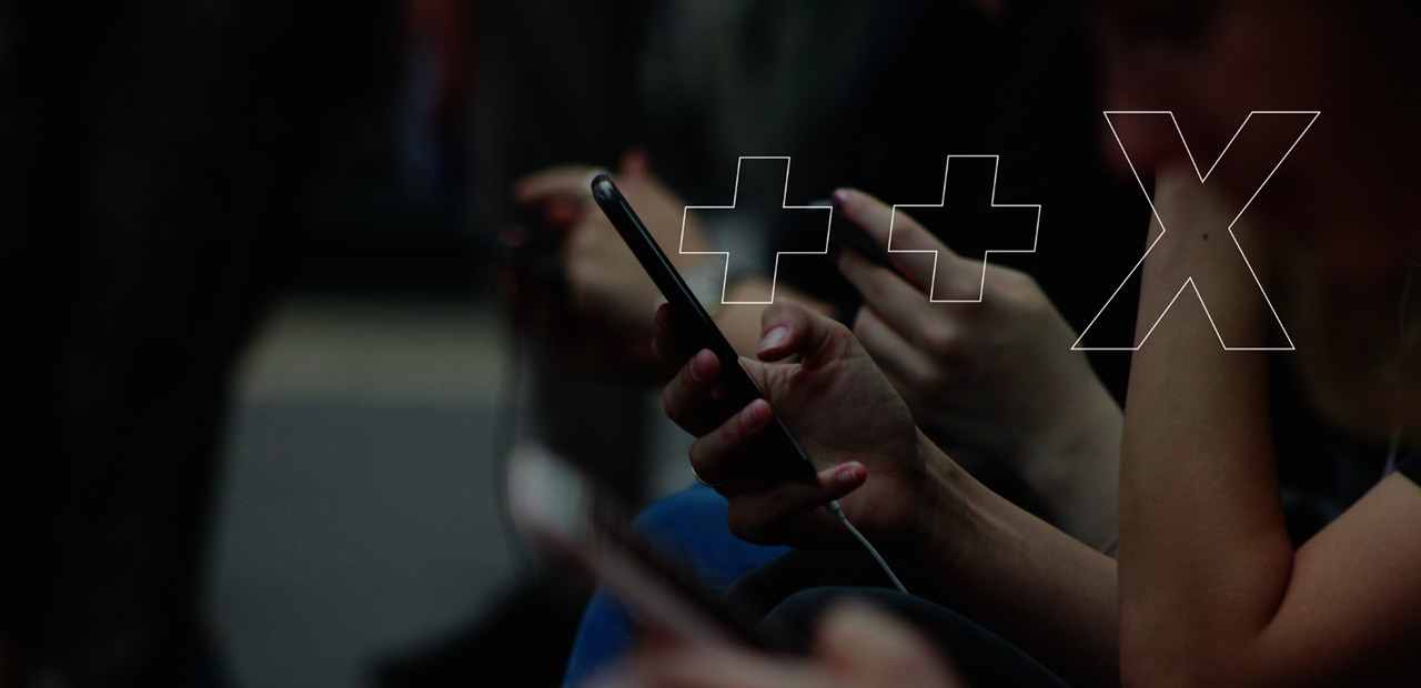 People using their mobile phones.